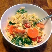 Moroccan Tuna Veggie Scramble