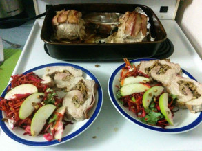 Apple-Stuffed Bacon-Wrapped Pork Tenderloin