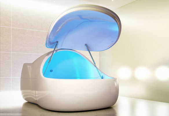 This is what a pod-style flotation tank looks like.