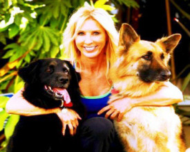Valerie Waters and her dogs
