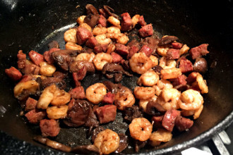 Shrimp and Sausage Wild Rice Dinner