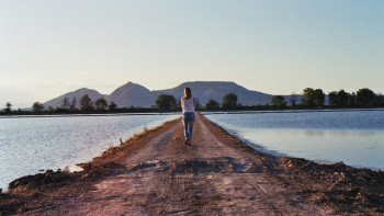 Woman walking in nature