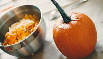 Pumpkin Apple Curry with Shrimp