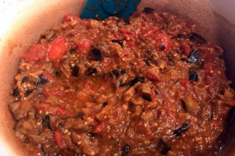 Stewed Eggplant and Tomatoes