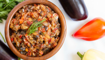 Stewed Eggplant and Tomatoes Indian Style