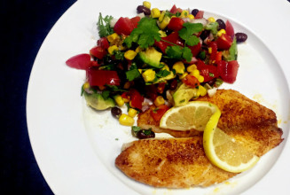 This fish dinner with bean salsa is an example of a healthy meal. Click here for the recipe.