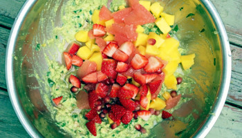 Mango, Grapefruit, and Strawberry Guacamole