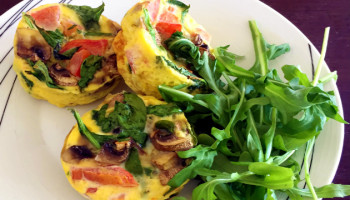 Tomato, Mushroom, and Spinach Egg Muffins