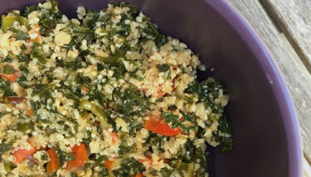 Spicy Kale and Cauliflower Rice