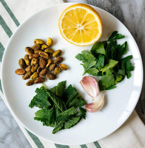 Shrimp and Mint Pesto Zoodles