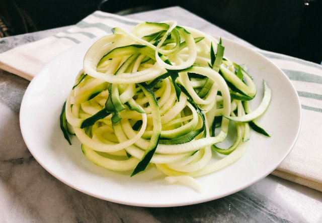 Shrimp and Mint Pesto Zoodles