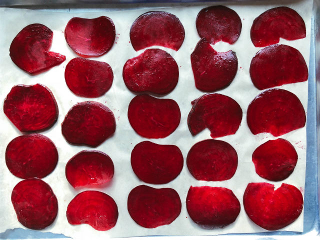 Oven Baked Beet Chips