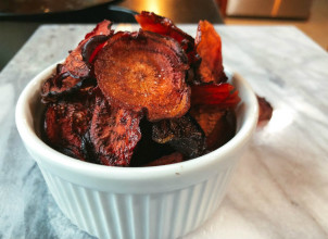 Oven Baked Beet Chips