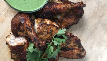 Peruvian Chicken with Spicy Green Sauce