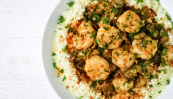 Shrimp and Cauliflower Grits