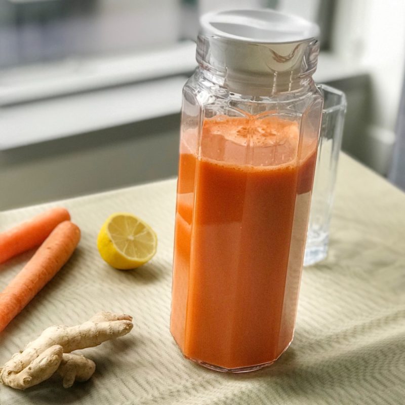 Carrot Ginger Juice (No Juicer Required)